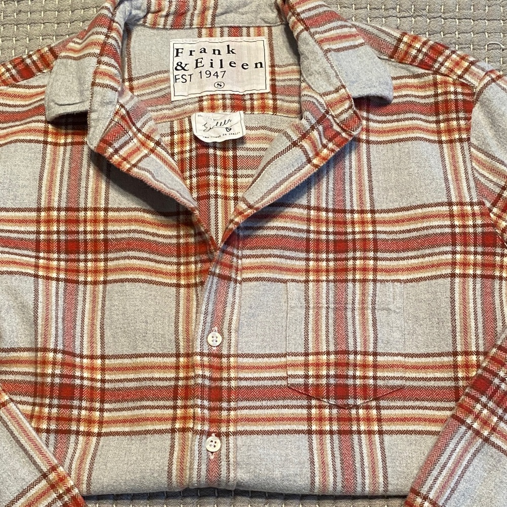 Frank & Eileen Women’s Red and Gray Plaid Flannel Shirt - Picture 4 of 4